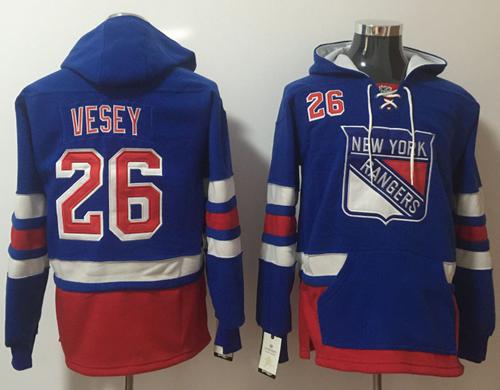 Rangers #26 Jimmy Vesey Royal Blue Name & Number Pullover NHL Hoodie